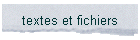 textes et fichiers